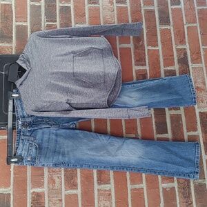 Cat&Jack Jeans All in Motion Top Set of 2 Size 8